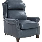 Meade Manual Recliner in Marisol Flint Grey Top Grain Leather